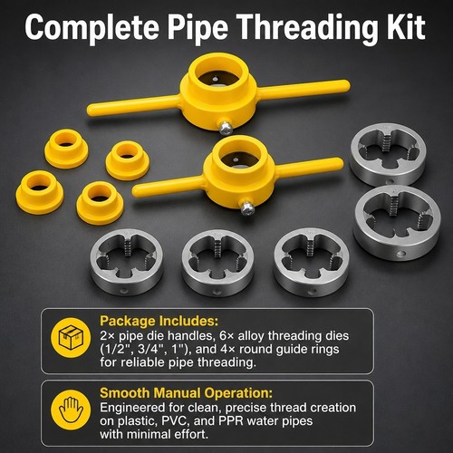 Plastic pipe thread maker - pipe, set