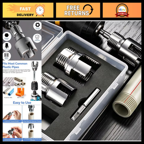 Size pipe threading tool set - 3,